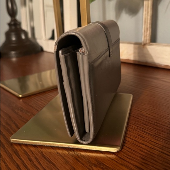 YSL Two Tone Gray Leather Wallet - Picture 4 of 6